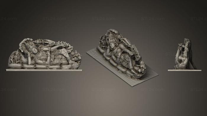Indian sculptures (The God Vishnu, STKI_0067) 3D models for cnc